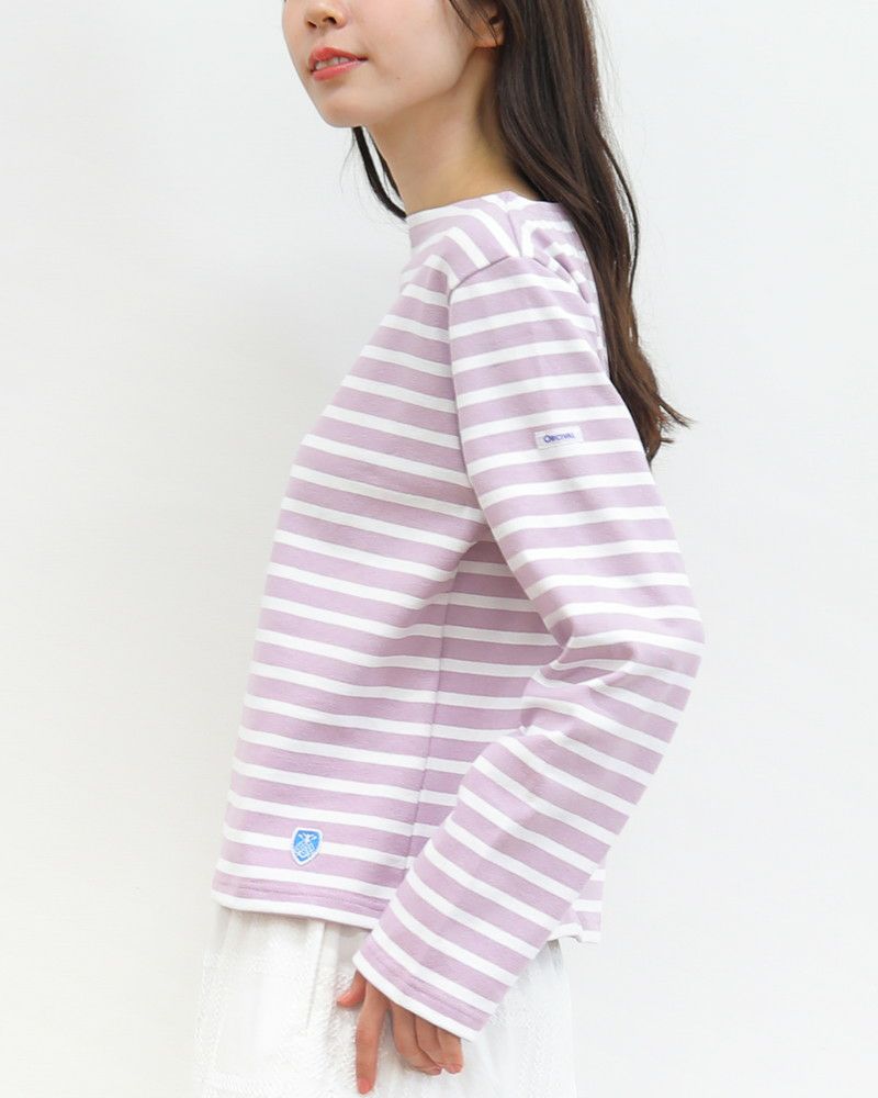 ［ORCIVAL］ショートレングス長袖ボーダープルオーバー