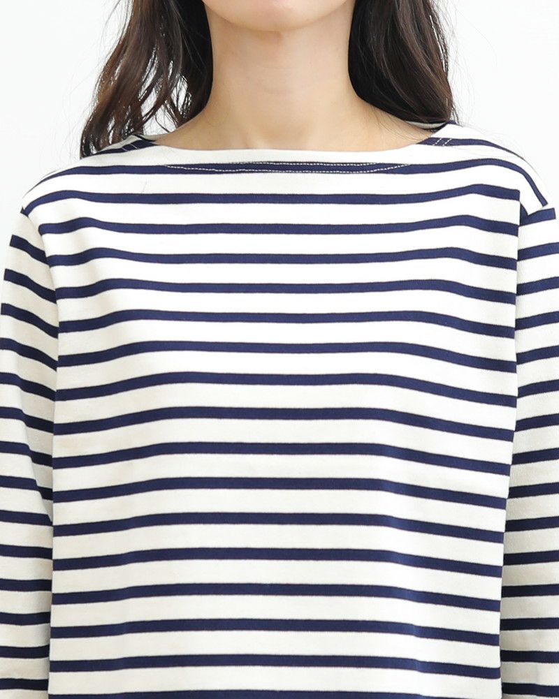 ［ORCIVAL］ショートレングス長袖ボーダープルオーバー