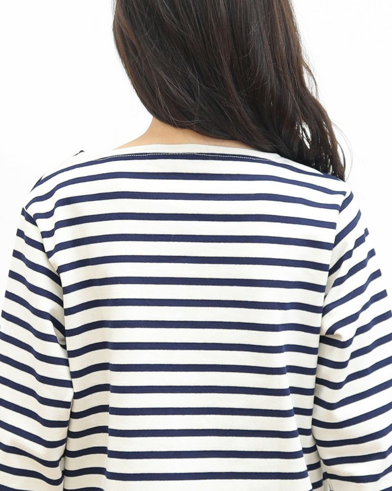 ［ORCIVAL］ショートレングス長袖ボーダープルオーバー