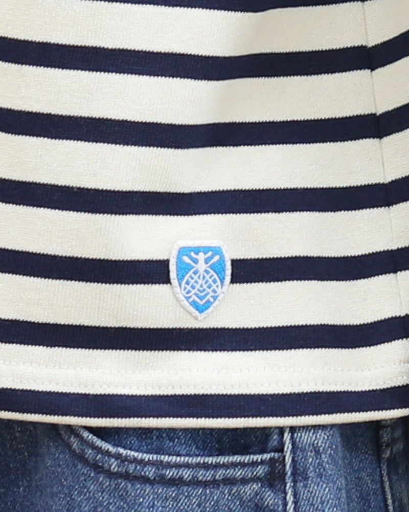 ［ORCIVAL］ショートレングス長袖ボーダープルオーバー