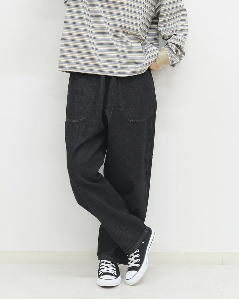 DANTON］ブラックデニムイージーパンツ／ダントン ｜オンセブンデイズ