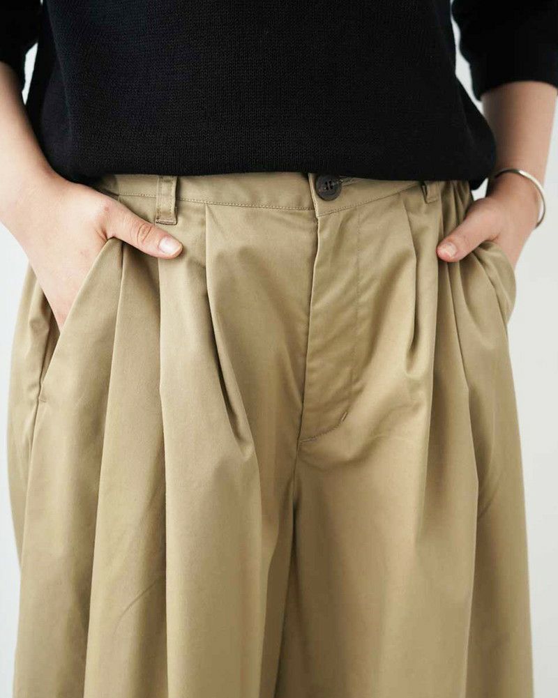 ［grin］ライトツイルストレッチスカートパンツ