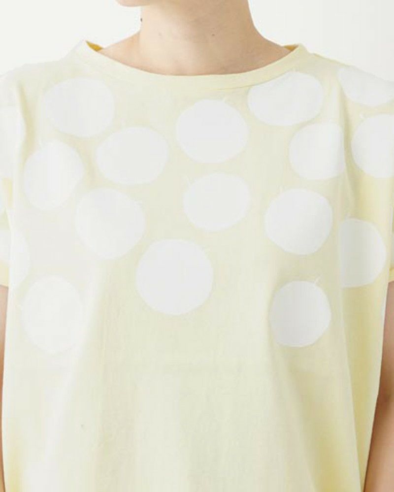 ［NATURAL LAUNDRY］空紡天竺リンゴプリントドルマンTシャツ