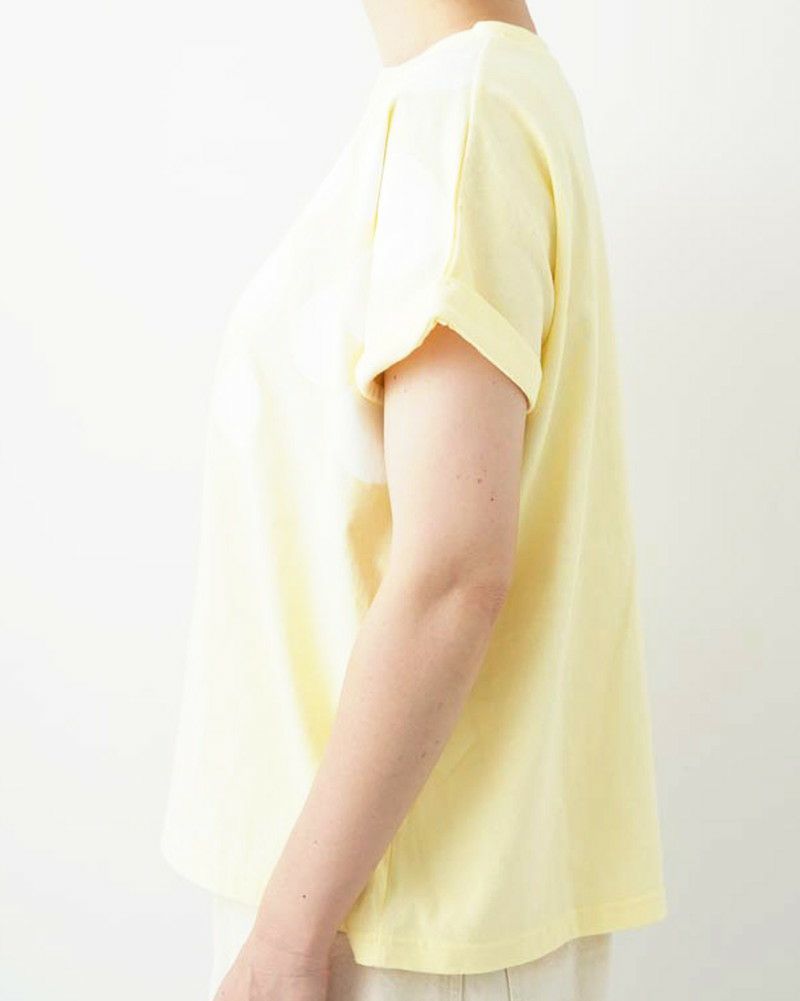 ［NATURAL LAUNDRY］空紡天竺リンゴプリントドルマンTシャツ