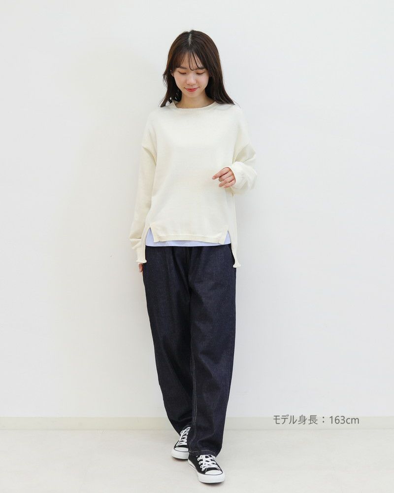 mao made］ニットプルオーバー×ラウンドヘムブラウスセット