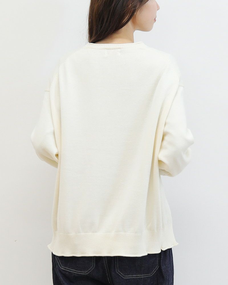 ［mao made］ニットプルオーバー×ラウンドヘムブラウスセット