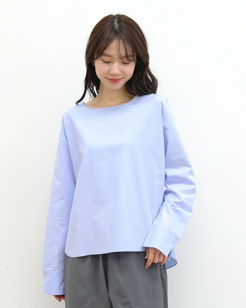 ［mao made］ニットベスト×ラウンドヘムブラウスセット