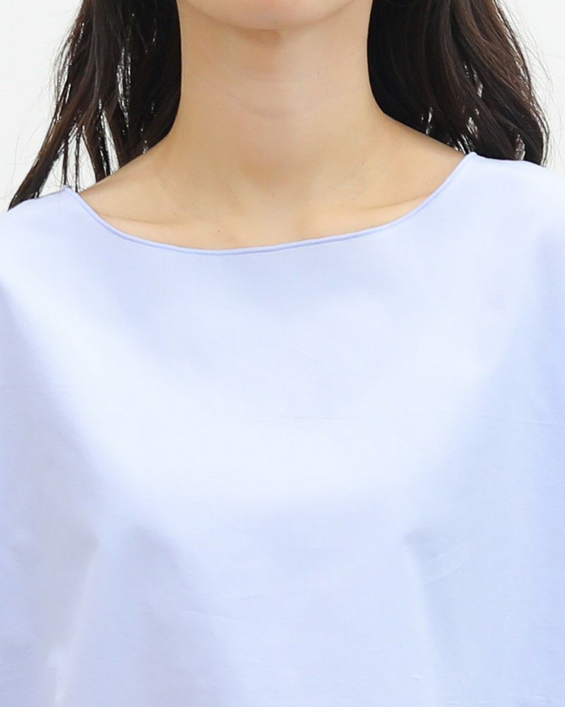 ［mao made］ニットベスト×ラウンドヘムブラウスセット