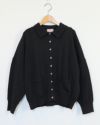 ［mao made］やわらかコットン衿付きカーディガン