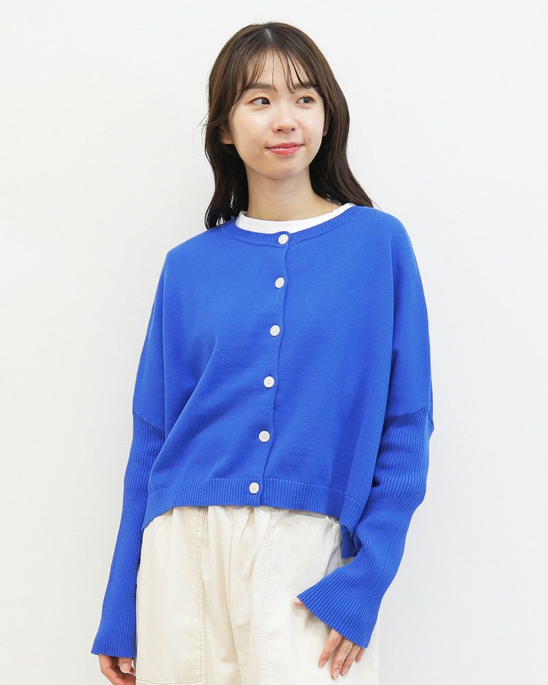 ［mao made］やわらかコットン2WAYお袖リブプルオーバー