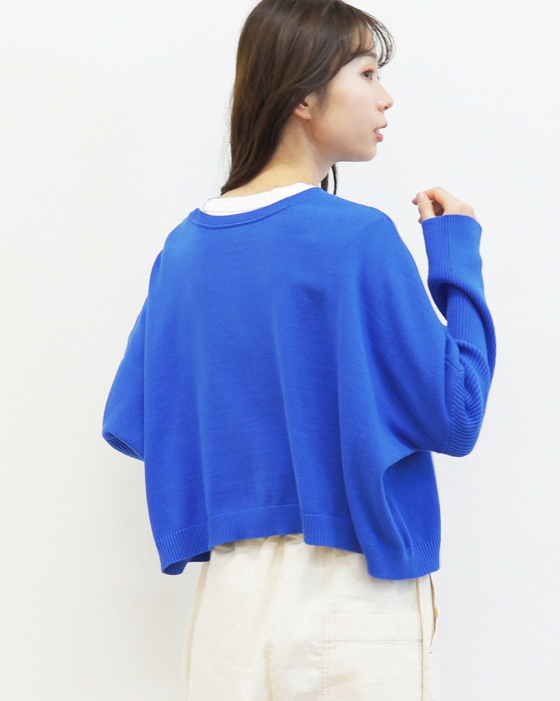 ［mao made］やわらかコットン2WAYお袖リブプルオーバー