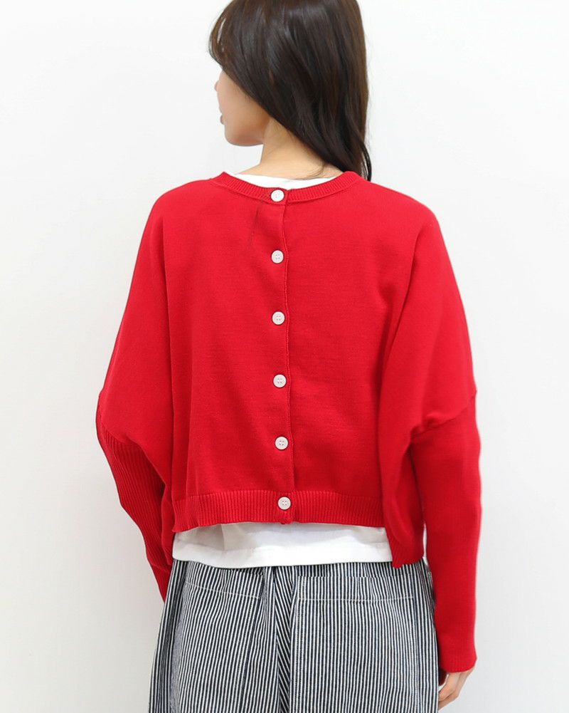 ［mao made］やわらかコットン2WAYお袖リブプルオーバー