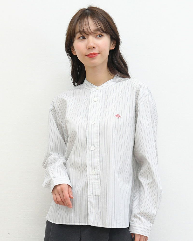 ［DANTON］ポプリンストライプシャツ