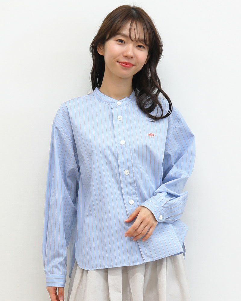 ［DANTON］ポプリンストライプシャツ