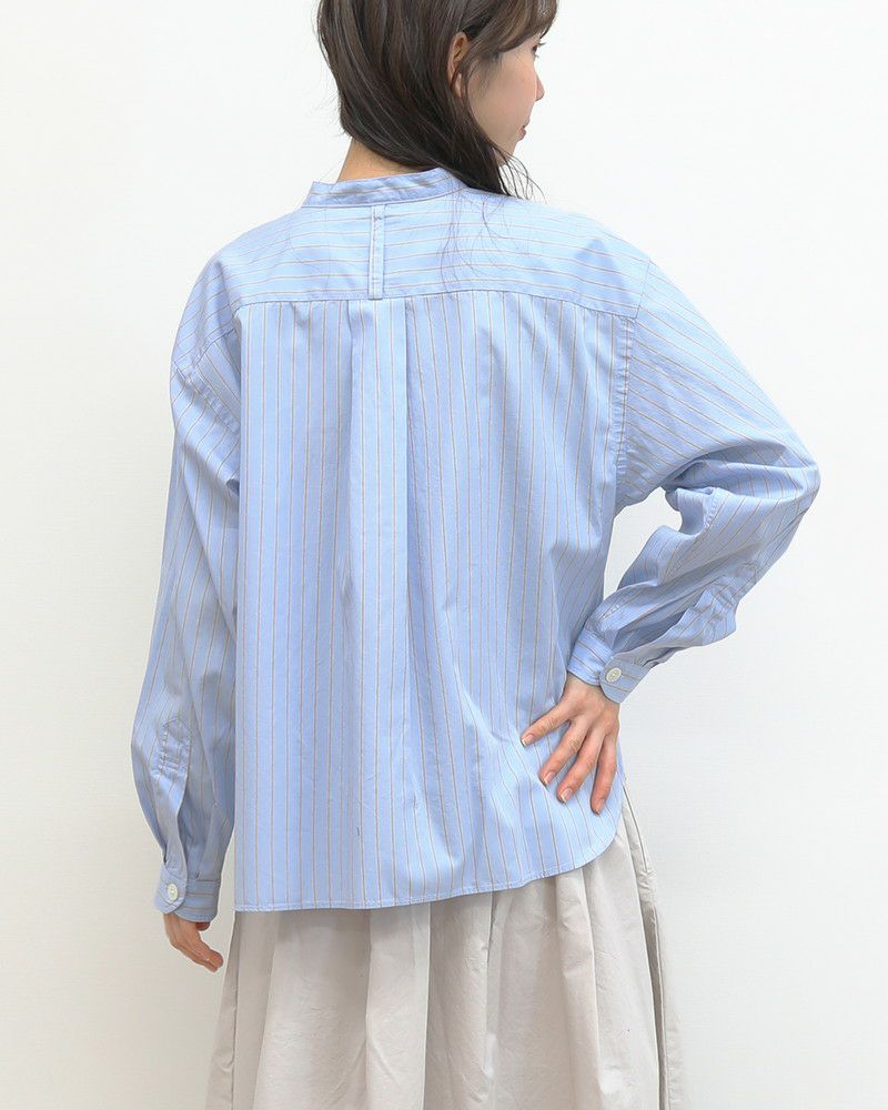 ［DANTON］ポプリンストライプシャツ