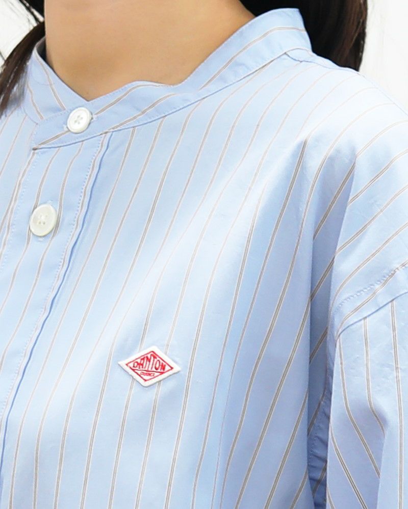 ［DANTON］ポプリンストライプシャツ