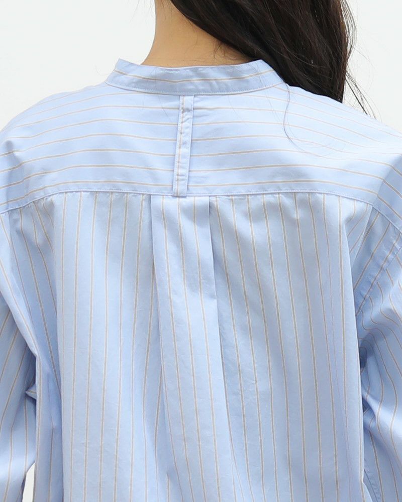 ［DANTON］ポプリンストライプシャツ