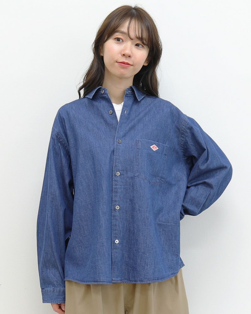 ［DANTON］貝釦デニムシャツ