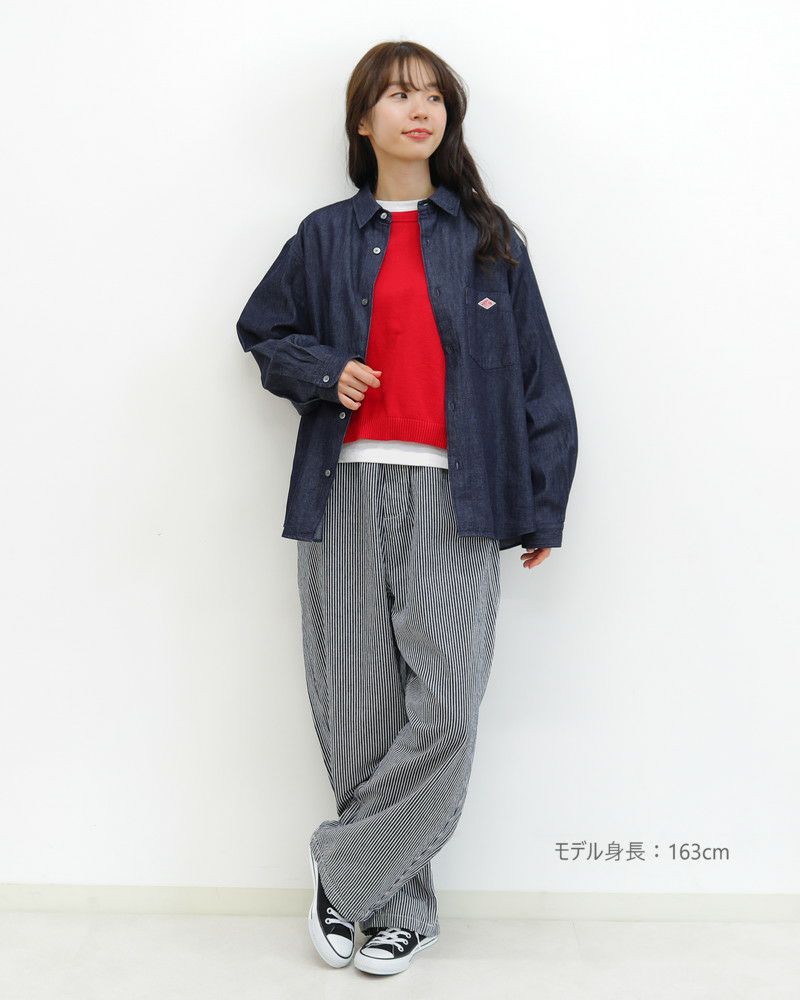 ［DANTON］貝釦デニムシャツ