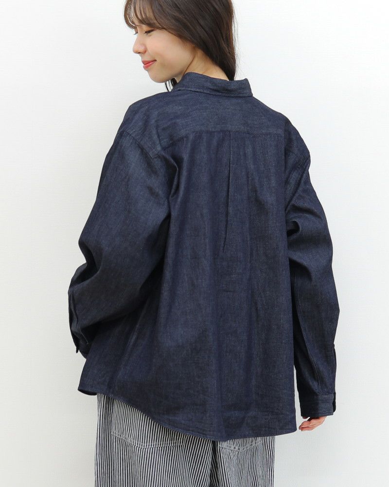 ［DANTON］貝釦デニムシャツ