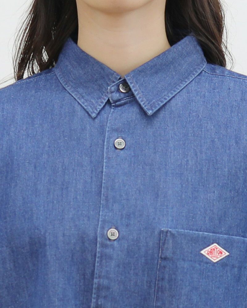 ［DANTON］貝釦デニムシャツ