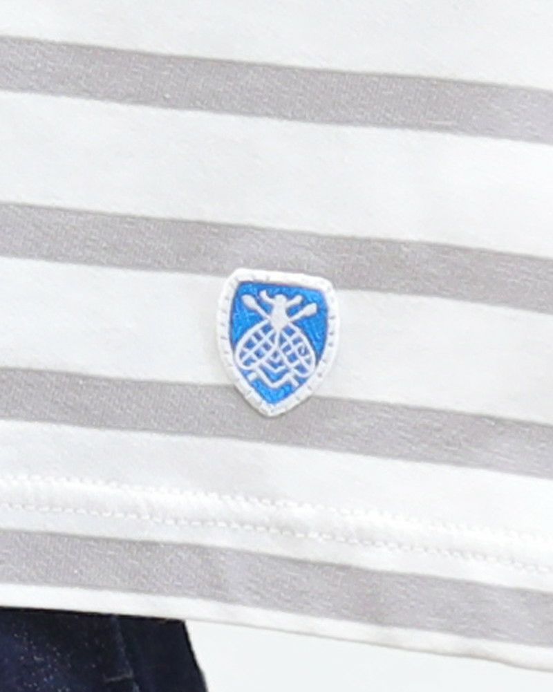 ［ORCIVAL］ボートネック半袖ボーダープルオーバー