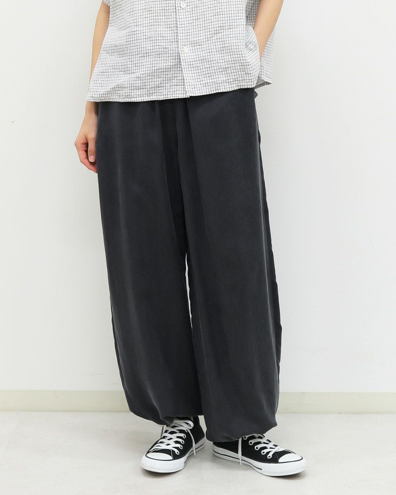 ［LE GLAZIK］裾ドロストキュプラパンツ