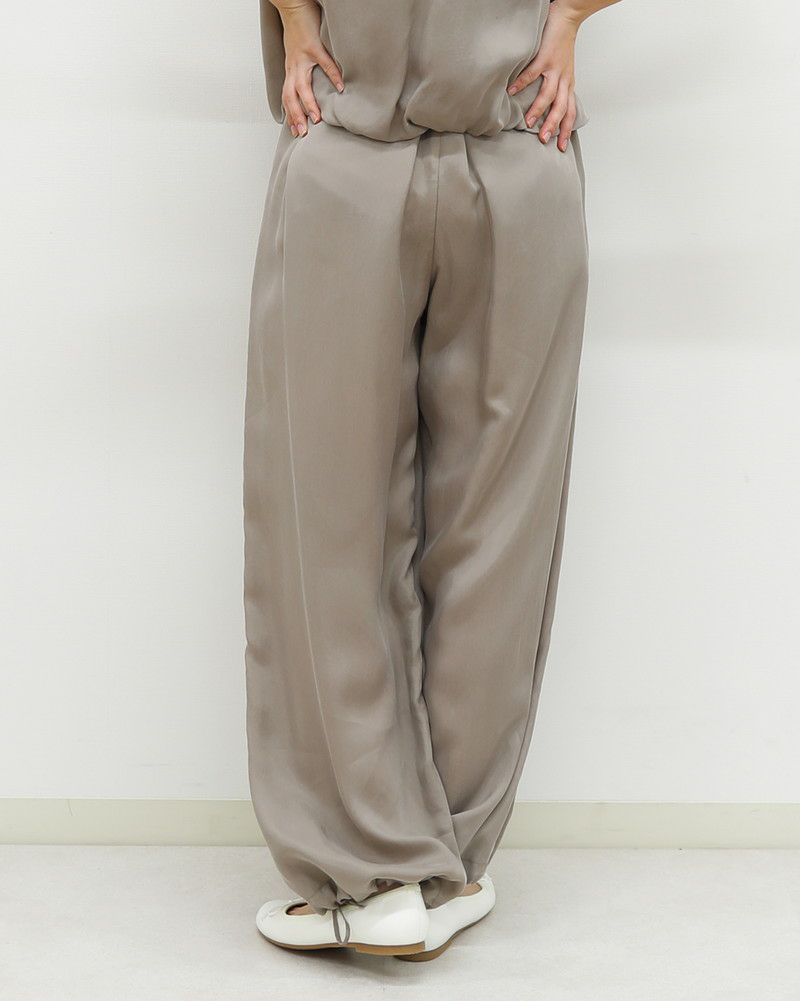 ［LE GLAZIK］裾ドロストキュプラパンツ