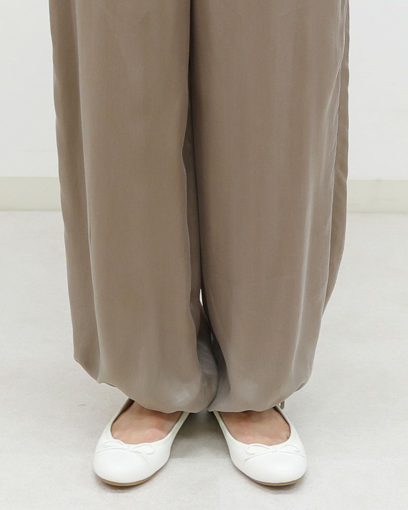 ［LE GLAZIK］裾ドロストキュプラパンツ