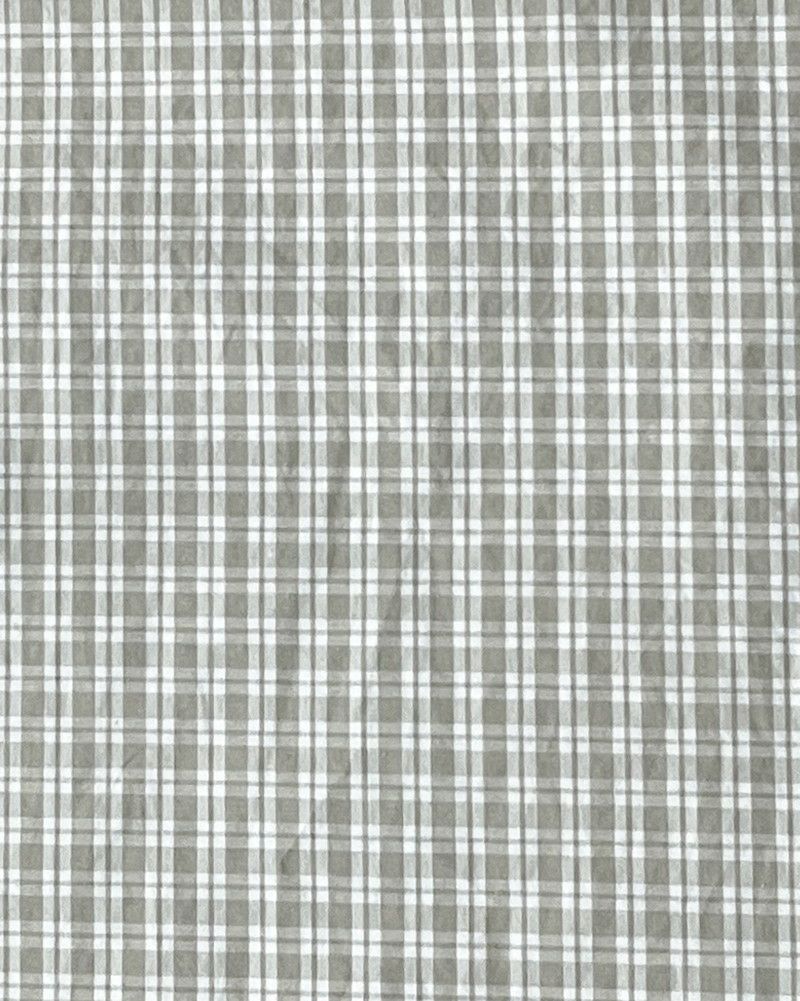 ［DANTON］コットンポプリン半袖チェックシャツワンピース