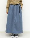 ［Gramicci］ストレッチデニムロングフレアスカート